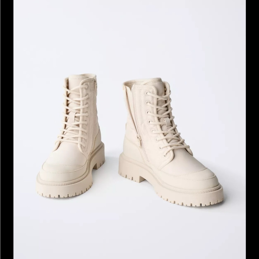 Zara Quilted Ankle Boots